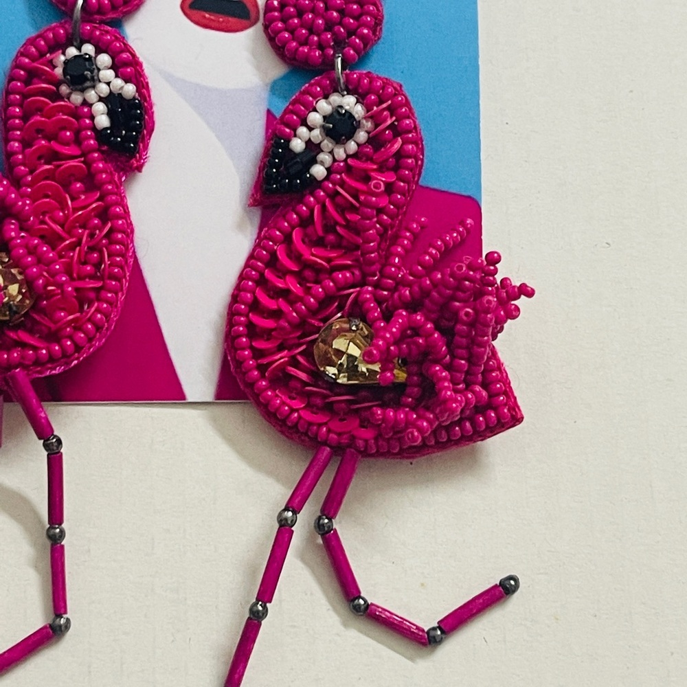 Handmade beaded earrings - Picture 3 of 3